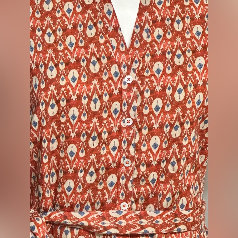 Lilla P Size S Tags On button up belted collared dress - Picture 6 of 17